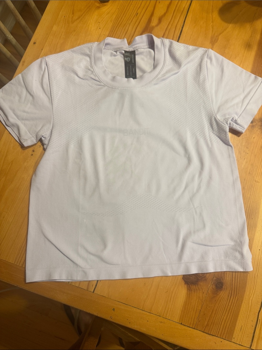 Bandit Running pale lavender baby stretch tee size xs